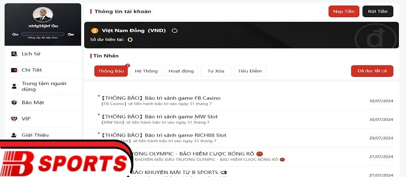 Liên hệ Bsport thông qua ứng dụng Zalo