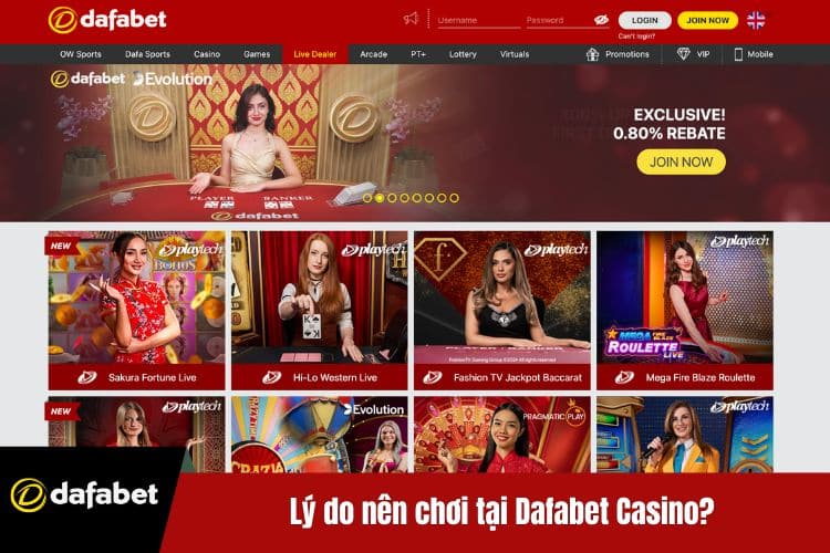 Lý do nên chơi tại Dafabet Casino?