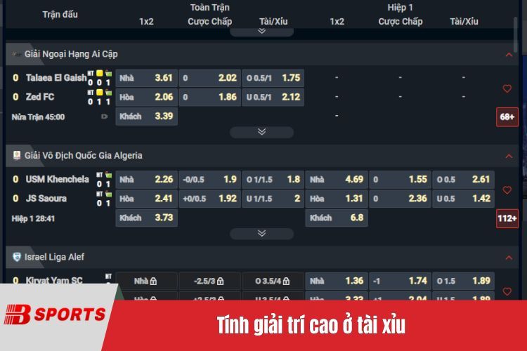 Tính giải trí cao ở tài xỉu